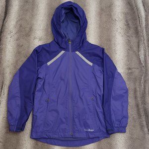 L.L. Bean Girl's Fully Fleece Lined Rain Jacket. Girls Size 8